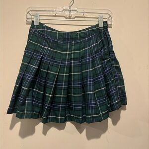 Plaid Pleated Skirt